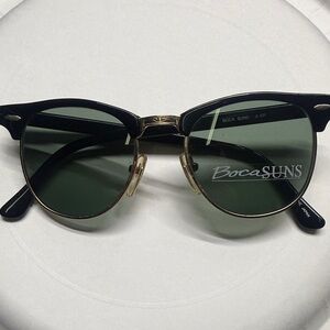 Rare Vintage Boca Suns Black and Gold Sunglasses # 101